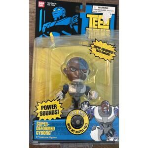 DC TEEN TITANS GO ACTION FIGURE SUPER DEFORMED CYBORG FACTORY SEALED TESTED